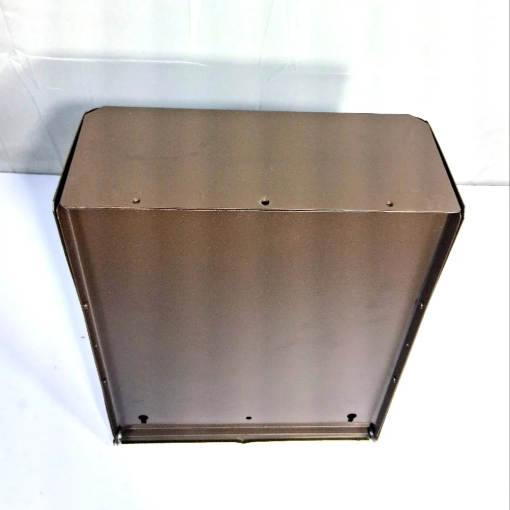 Architectural Designer Galvanized Bronze Top Load Wall Mount Locking NWB Mailbox - Picture 10 of 11